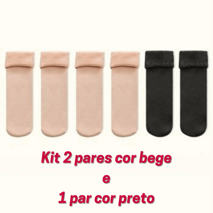 Meias Thermo - Meias Térmicas de Inverno Kit c/ 3Un. [OFERTA RELAMPAGO]
