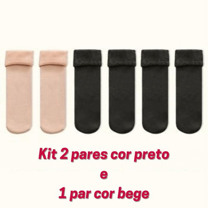 Meias Thermo - Meias Térmicas de Inverno Kit c/ 3Un. [OFERTA RELAMPAGO]