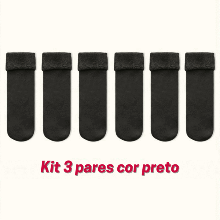 Meias Thermo - Meias Térmicas de Inverno Kit c/ 3Un. [OFERTA RELAMPAGO]