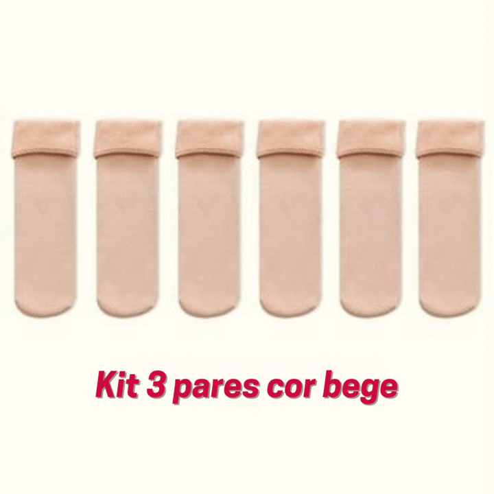 Meias Thermo - Meias Térmicas de Inverno Kit c/ 3Un. [OFERTA RELAMPAGO]